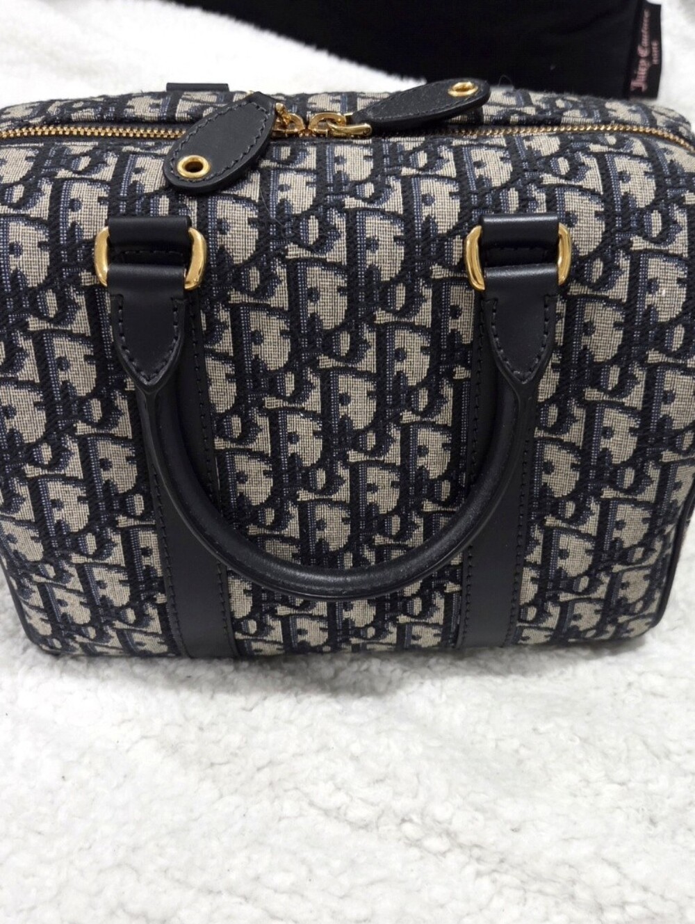Dior Groove 25 Bag Blue Dior Oblique Jacquard